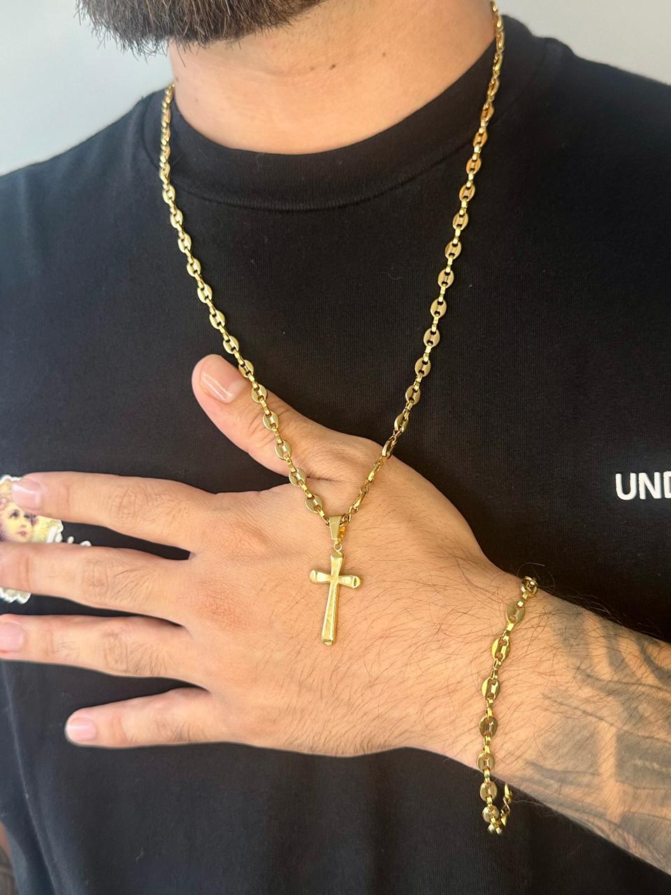 Combo Cadena y pulsera Gucci + Dije Cruz